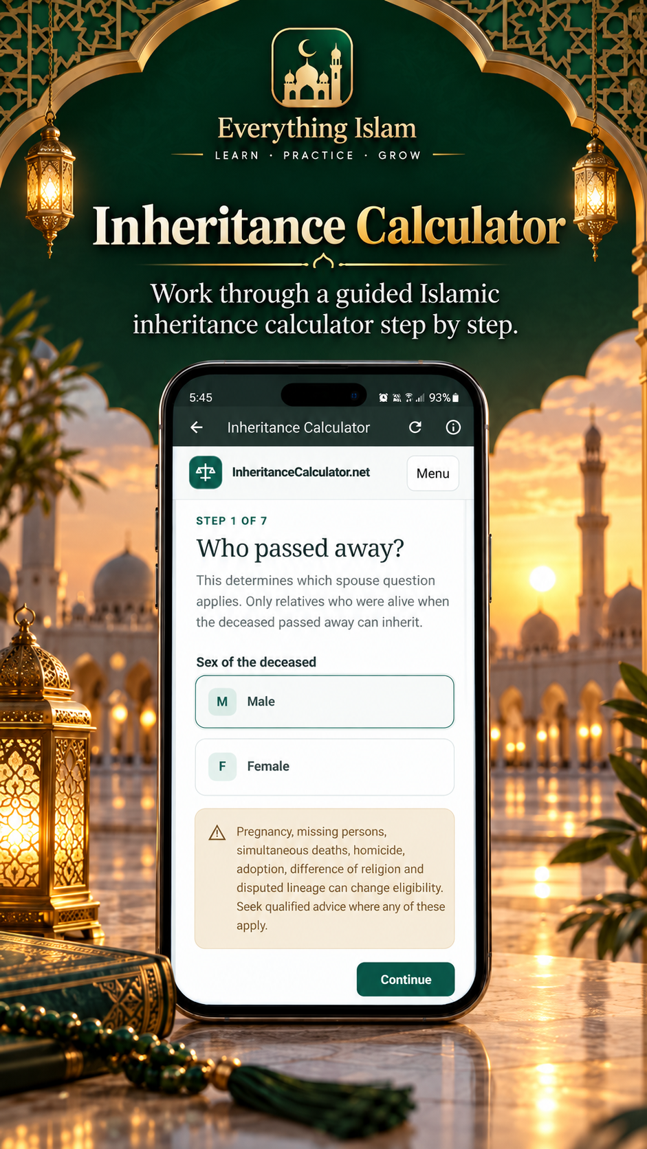Islamic inheritance calculator